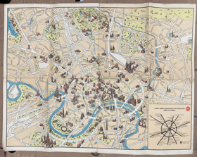 MOSKVA PAMÁTKY TURISTICKÁ MAPA