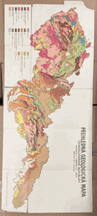 PŘEHLEDNÁ GEOLOG. MAPA ČSR  1:1,410.000