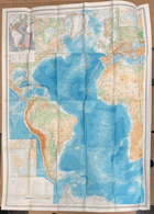 ATLANTICKÝ OCEÁN MAPA RUSKY! 1:20,000.000