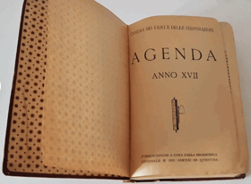 AGENDA 1939 anno XVII - Camera dei fasci e delle corporazioni