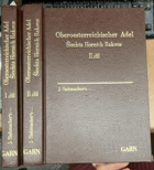2SVAZKY 2BÄNDE Oberösterreichischer Adel. J.Siebmacher's grosses und allgemeines Wappenbuch - in ...