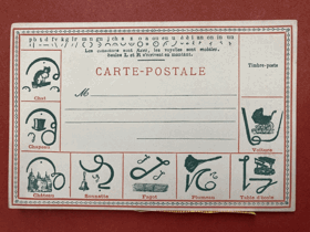 Carte-postale sténographe