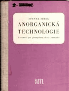 Anorganická technologie Učebnice pro 2. roč. prům. škol chemických