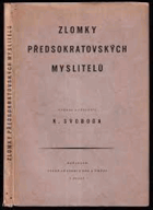 Zlomky předsokratovských myslitelů