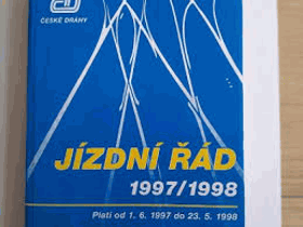 Jízdní řád ČD 1997 1998