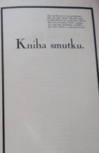 Kniha smutku ČISTÁ Česká židovská hřbitovní modlitba