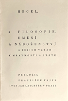 Filosofie, umění a náboženství a jejich vztah k mravnosti a státu