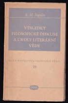 Výsledky filosofické diskuse a úkoly literární vědy