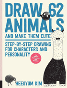 Draw 62 animals and make them cute Step-by-step drawing for characters and personality