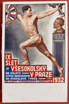 SOKOL sokolská tematika slet Pohled Pohlednice