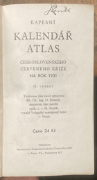 Zeměpisný atlas Čsl. Červeného kříže MAPA - kalendář na rok 1931