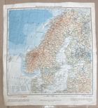 SKANDINÁVSKY POLOOSTROV SKANDINÁVIE MAPA 1:7,000.000