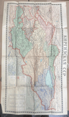 KYRGISTÁN MAPA 1:1,000.000