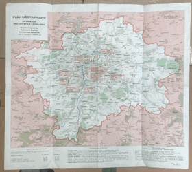 PRAHA PLÁN MĚSTA PRO UŽIVATELE TAXISLUŽBY MAPA