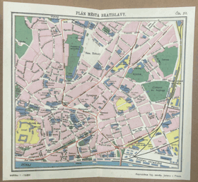 BRATISLAVA PLÁN MAPA 1:13,800