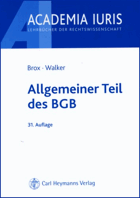 Allgemeiner Teil des BGB Lehrbücher der Rechtswissenschaft