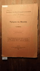 Phylogenie des Menschen. Mit 101 Abbildungen.