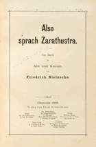 Also sprach Zarathustra Ein Buch für Alle und Keinen