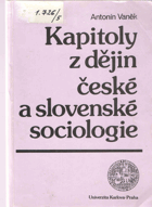 Kapitoly z dějin české a slovenské sociologie
