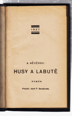 Husy a labutě. román