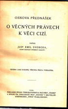 Osnova přednášek o věcných právech k věci cizí
