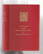 Ten years of the National Bank of Czechoslovakia